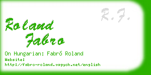 roland fabro business card