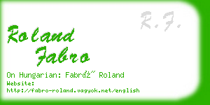 roland fabro business card